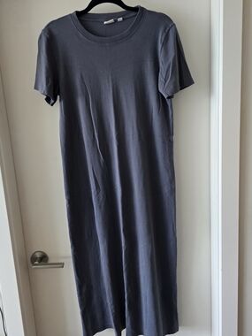 Babaton Slate Maxi Tee Dress - Charcoal Gray